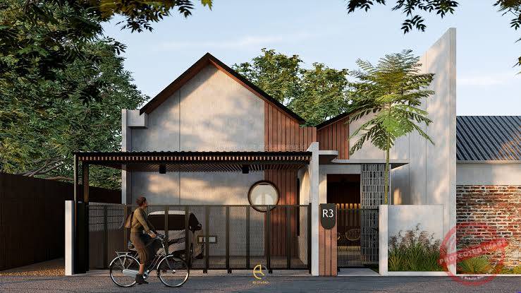 desain rumah industrial low budget